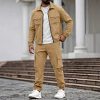 Long-Sleeve Zip-Up Top And Pants Casual Set