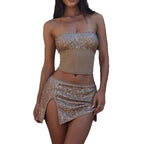 European And American-style Sexy Tube Top Set