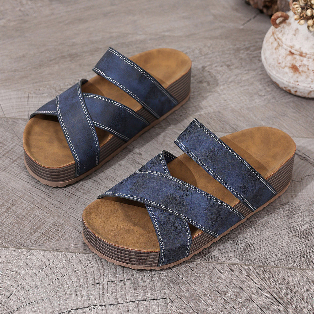Retro Casual Flat-heeled Beach Slippers