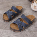 Retro Casual Flat-heeled Beach Slippers