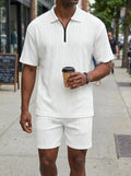 Short-sleeved Polo Shirt And Shorts Set