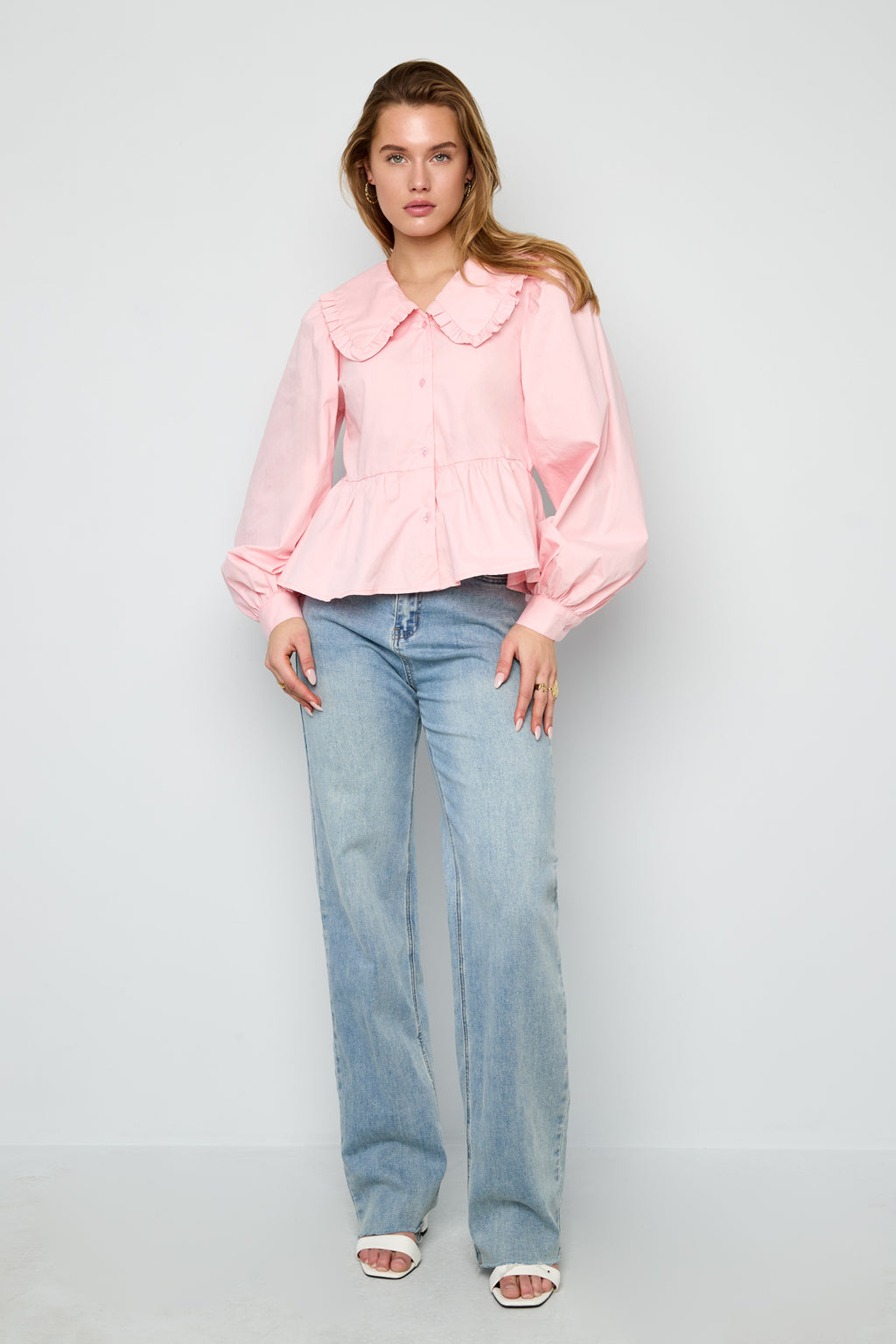Cotton Blouses & Shirts Solid color Casual Spring/Summer  Clothes