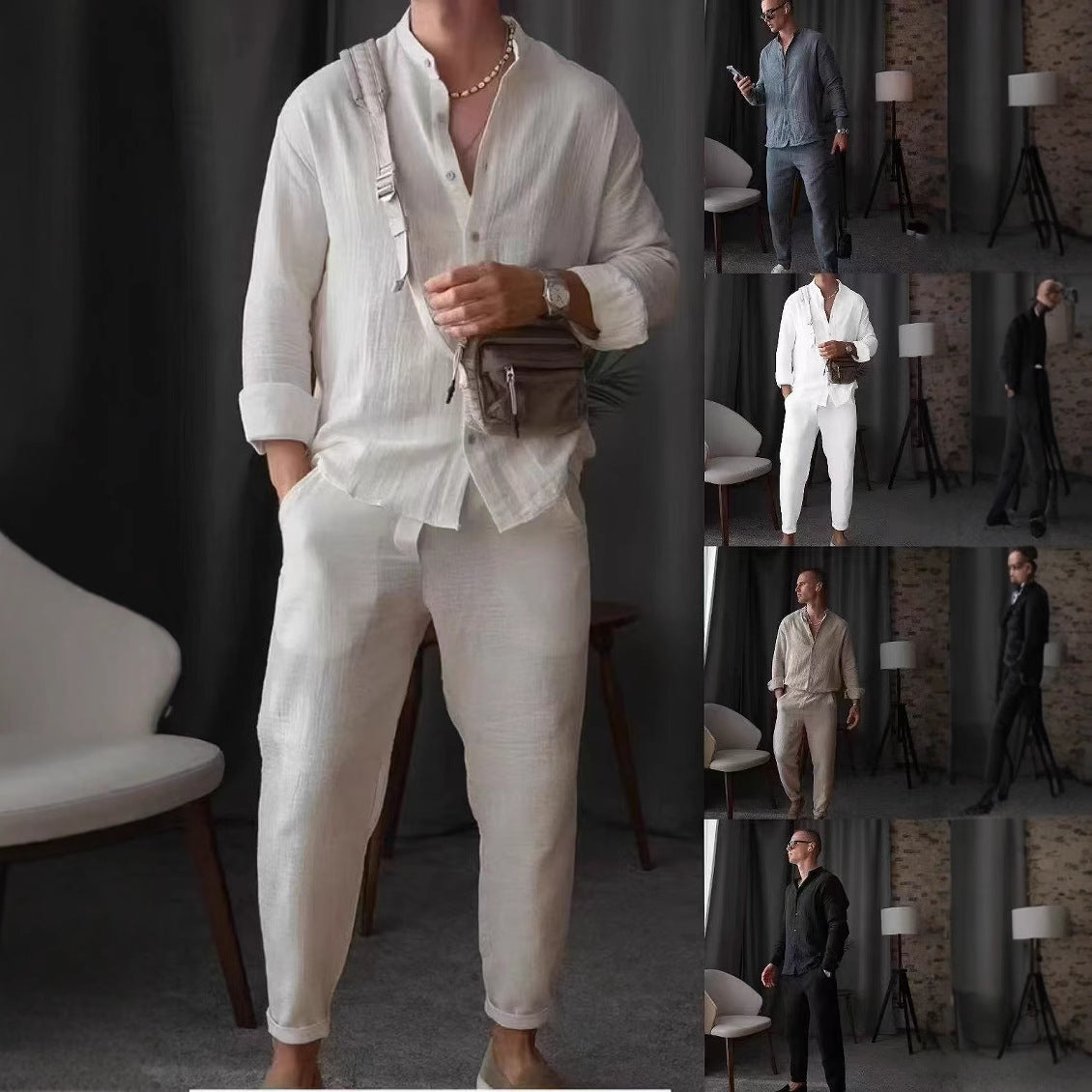 Casual Long Sleeve Top And Pants Set