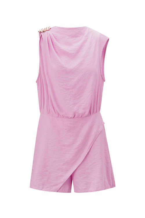 Viscose Women's Mini Dress Asymmetric Draped Design