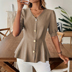 Women's Fashion V-Neck Slim-Fit Figure-Lifting Shirt