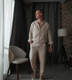 Casual Long Sleeve Top And Pants Set