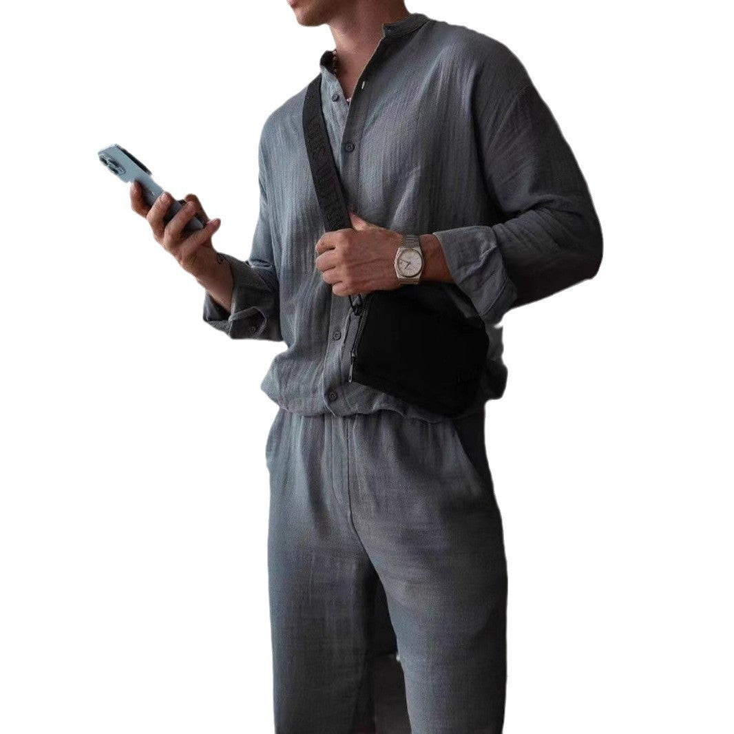 Casual Long Sleeve Top And Pants Set