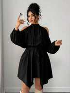 Long Sleeve Solid Color Autumn Dress