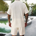 Breathable Short-Sleeve Shirt And Shorts Set