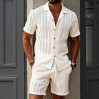 Breathable Short-Sleeve Shirt And Shorts Set