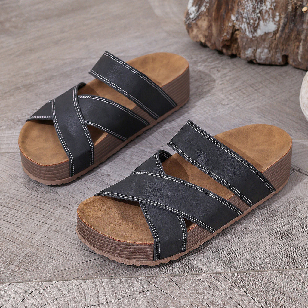 Retro Casual Flat-heeled Beach Slippers