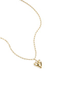 Necklace with hanging heart and pearls