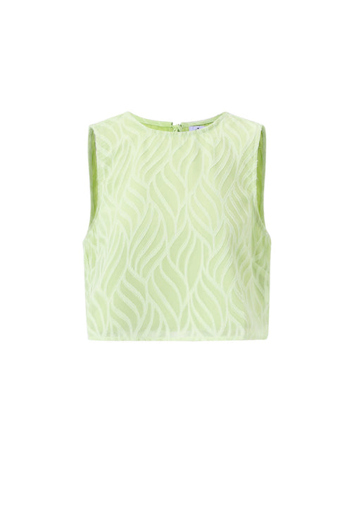 Woven Polyester Fiber Women's Sleeveless Tops Elegant Botanical 2-piece Set