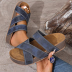 Retro Casual Flat-heeled Beach Slippers