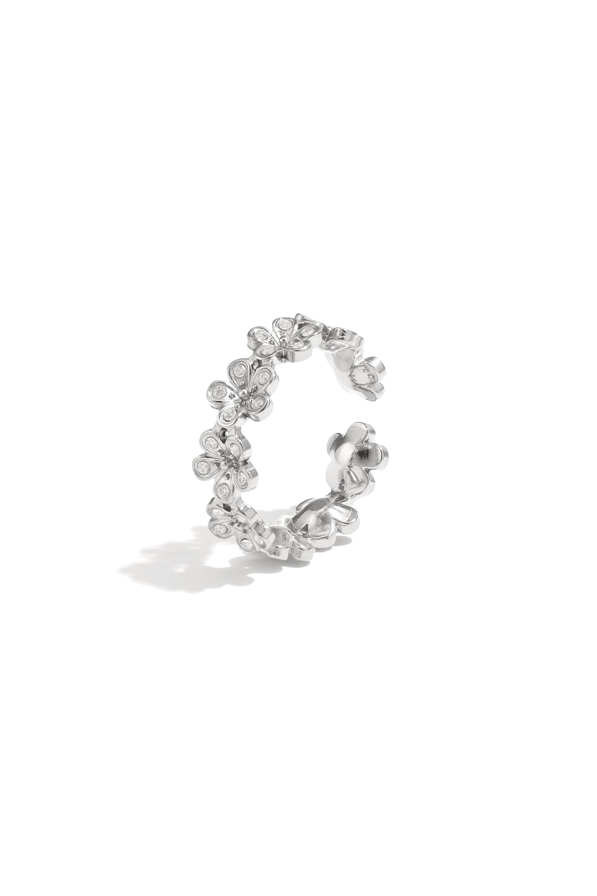 Stainless Steel Minimalist Rings Flower Casual Daily Simple Series Women's jewelry